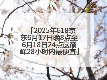 2025年618京东6月17日晚8点至6月18日24点这巅峰28小时内最便宜