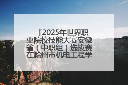 2025年世界职业院校技能大赛安徽省（中职组）选拔赛在滁州市机电工程学校赛点落下帷幕