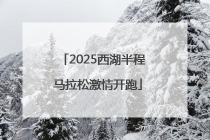 2025西湖半程马拉松激情开跑