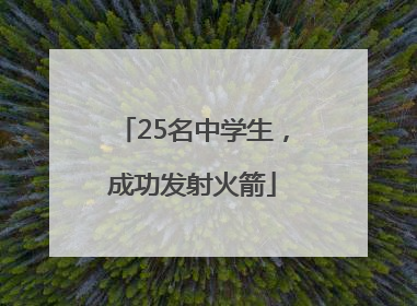25名中学生，成功发射火箭