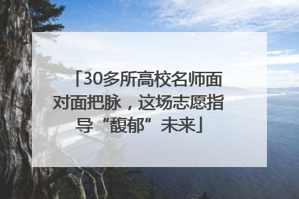 30多所高校名师面对面把脉，这场志愿指导“馥郁”未来